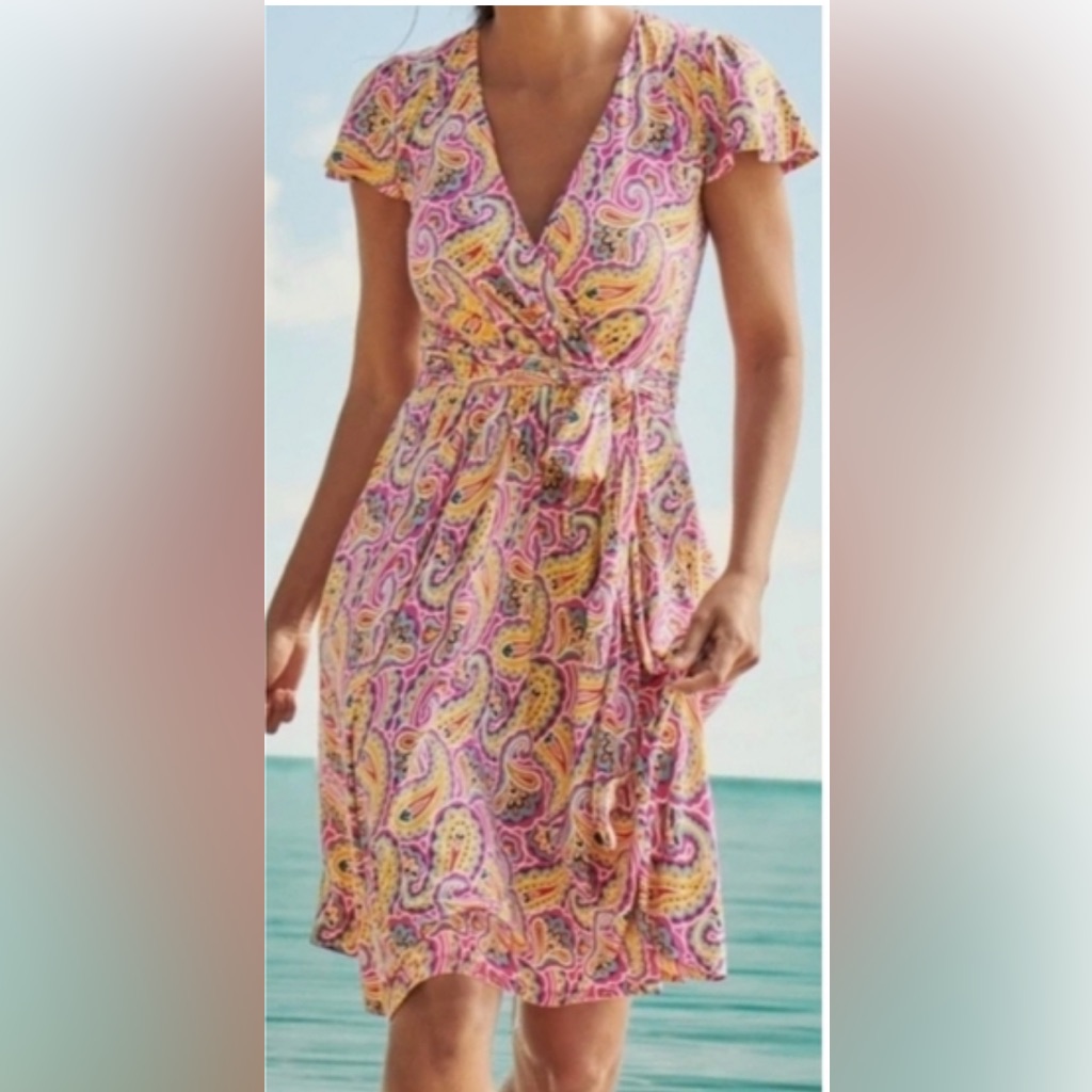 Boden Paisley Dress Womens Size 8